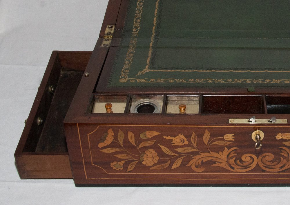 Coffret écritoire Hollandais De Voyage  époque XVIIIe Siècle-photo-4