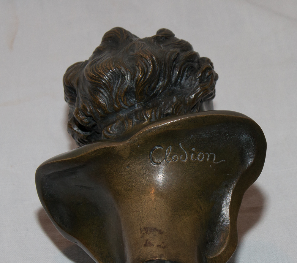 Bust Of Child Bronze Signed Clodion Early 19th Century-photo-4