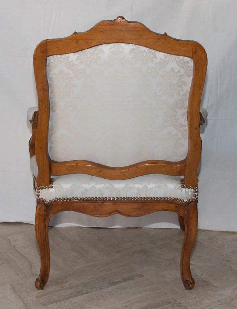 Queen's Armchair In Walnut Regency Period Circa 1730-photo-2