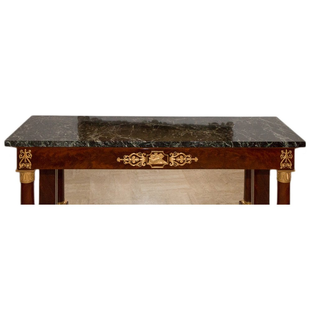 Console En Acajou Et Bronze Doré d'époque Premier Empire -photo-3