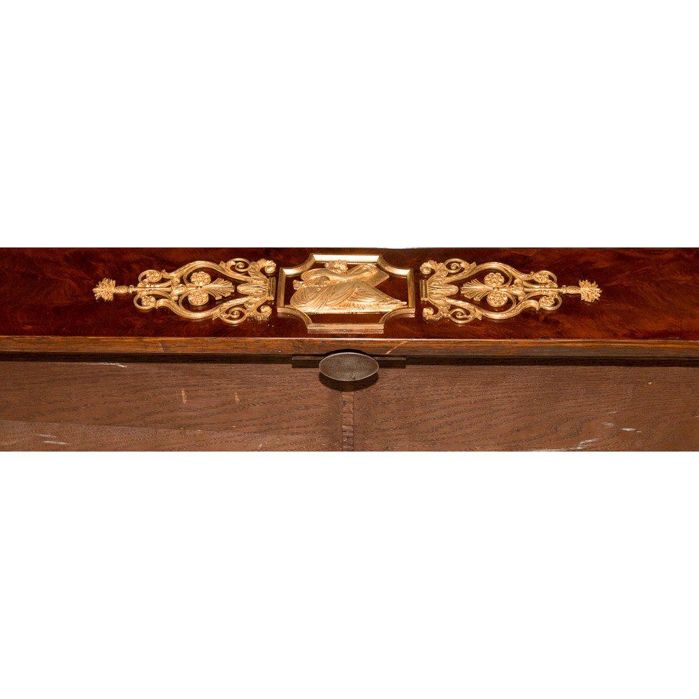 Console En Acajou Et Bronze Doré d'époque Premier Empire -photo-3