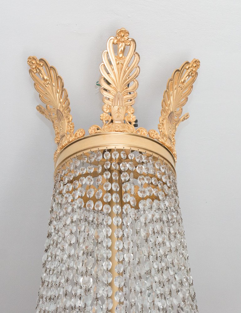 Lustre Montgolfière Fin XIXe Siècle-photo-2