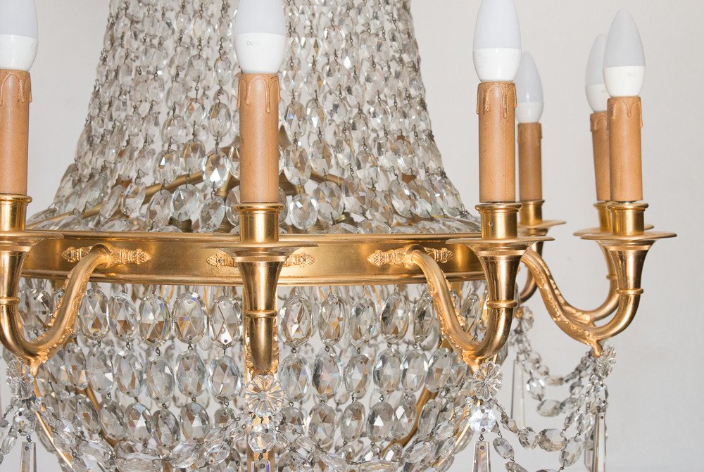Lustre Montgolfière Fin XIXe Siècle-photo-6