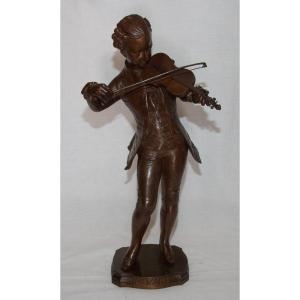 Bronze "mozart" Signed G.gueyton Late 19th Century