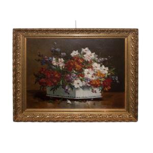 Nature Morte Bouquet De Fleurs Gilbert Charles Martin 1839-1905