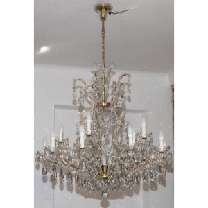 Maria Theresa Chandelier In Bohemian Crystal 1920s