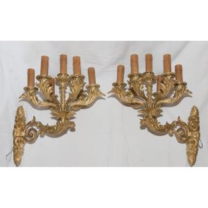 Pair Of Sconces With 7 Lights Restoration Period