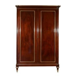 Louis XVI Period Solid Mahogany Wardrobe