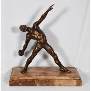 Bronze The Disc Thrower Art Deco Period