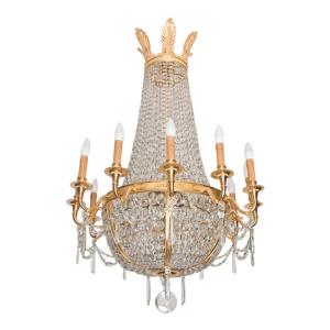 Empire Style Hot Air Balloon Chandelier, Late 19th Century 