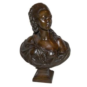 Buste en bronze La Comtesse du Barry d'Après Pajou 19ème Siècle