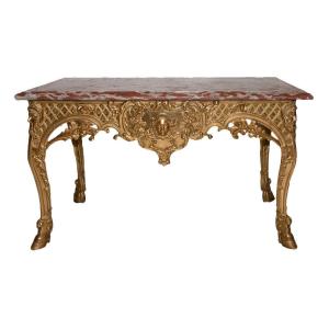 Table à gibier en bois sculpté et doré  Époque Régence