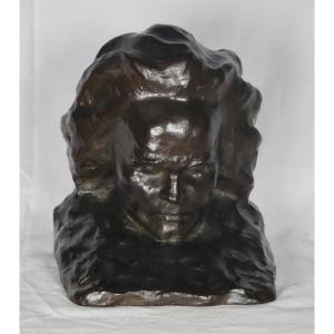 Buste en Bronze Beethoven Paul Gaston Deprez 1872-1941