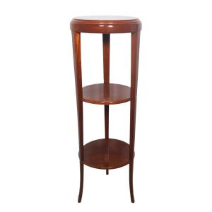 Majorelle Three-legged Stool In Mahogany, Art Nouveau Period