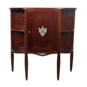 Art Deco-era Console Table Made Of Solid Mahogany