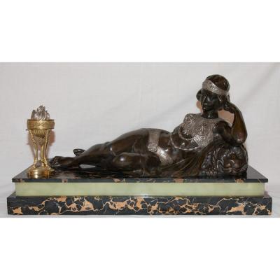 Odalisque In Bronze Art Deco Period Claude Mirval