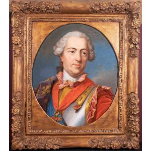 Portrait de Louis  XV en armure , d'après Van Loo , époque 18 è 