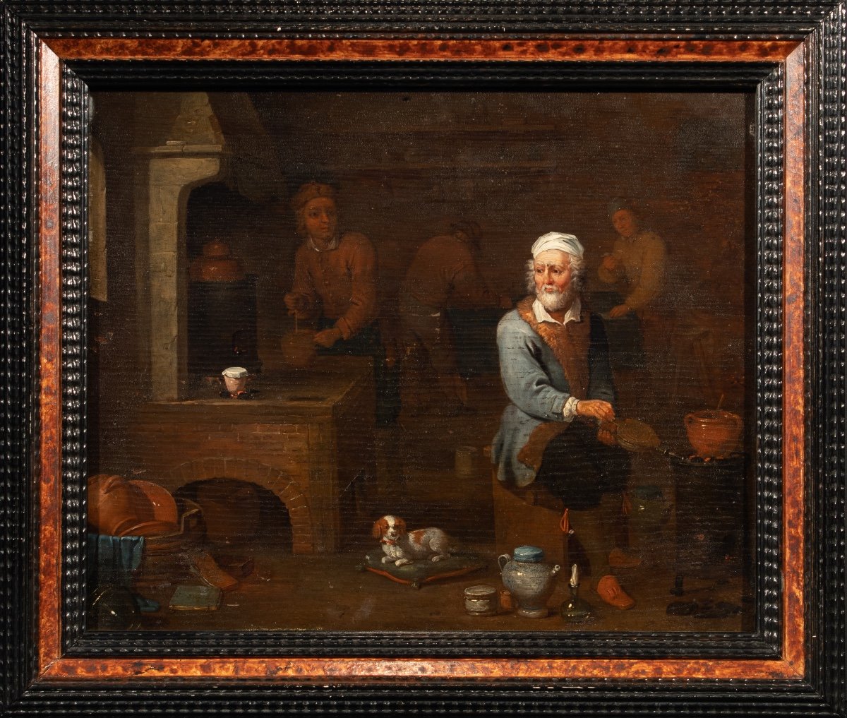 The Alchemist In His Laboratory, Circle Of Teniers, Late 17th