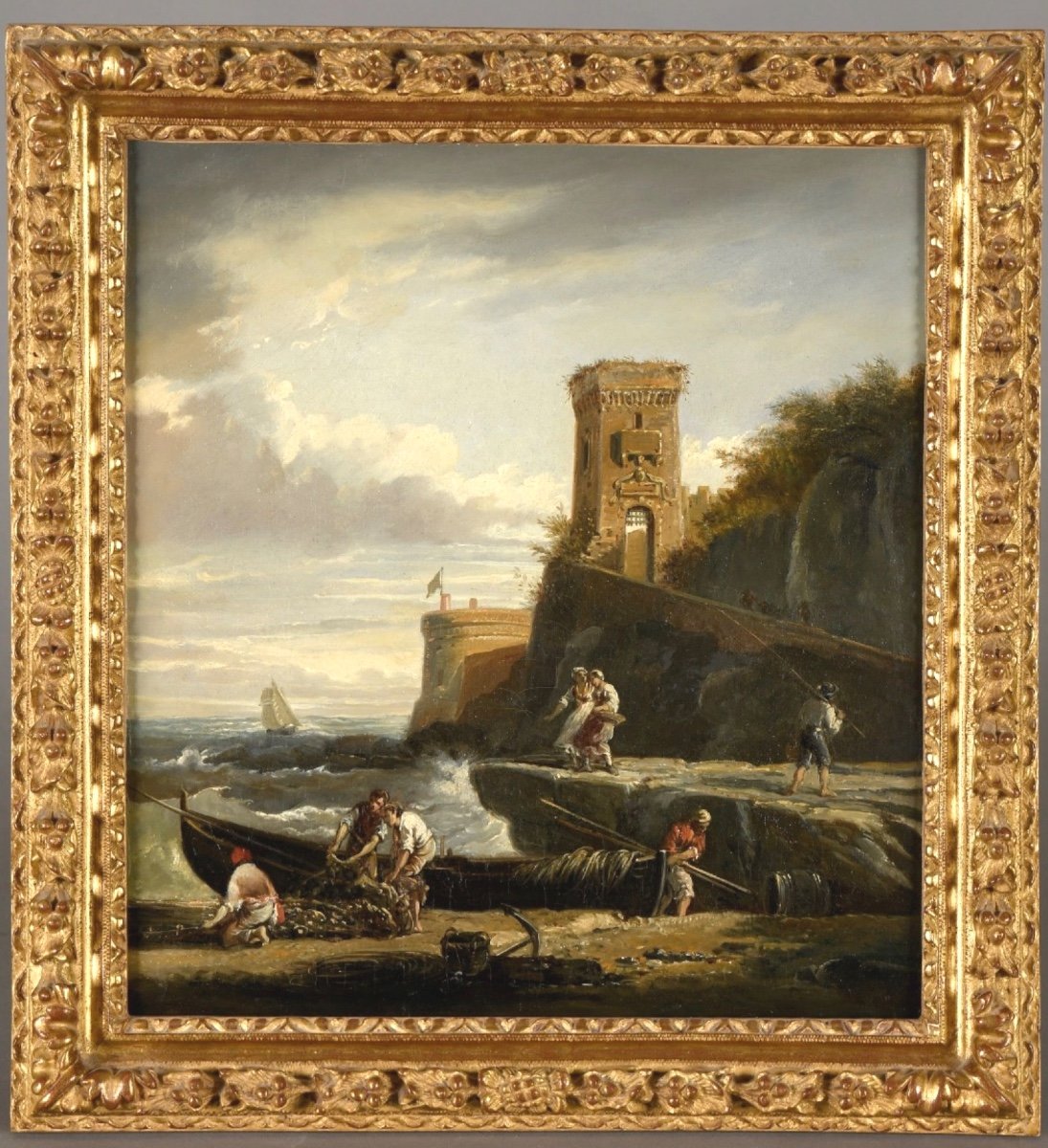 Le retour de la pêche , entourage de Vernet , Fin 18e siècle 