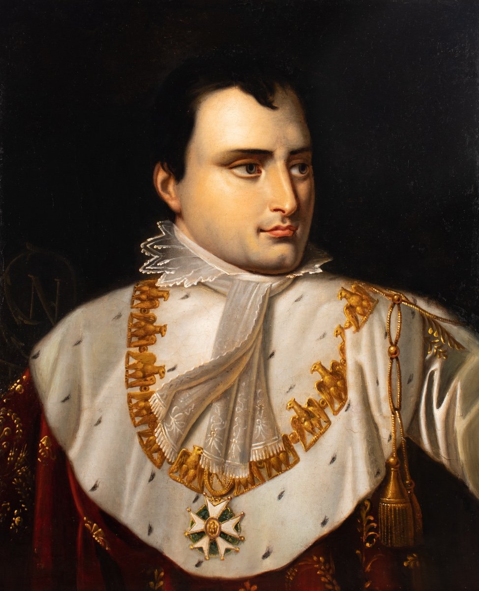 Portrait de Napoléon en costume de sacre , atelier de Lefèvre 1806-photo-2