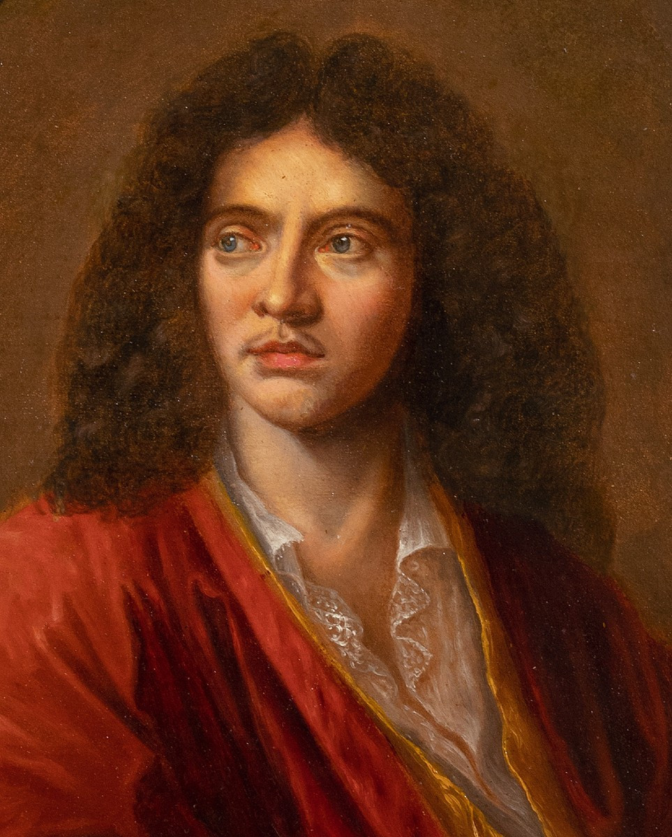 Portrait de Molière , école française début 18 è siècle-photo-2