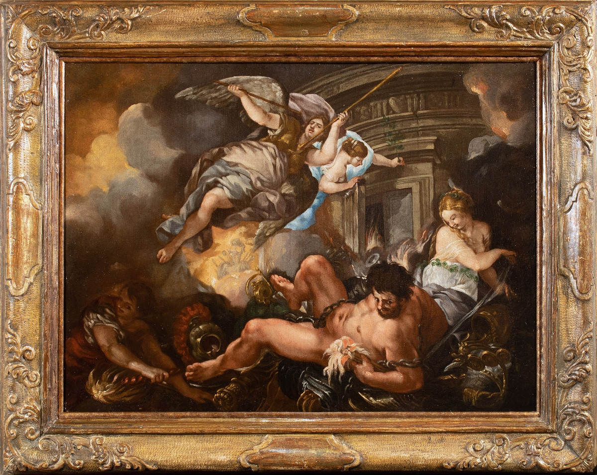 The Death Of Samson, Italy 17th Century 