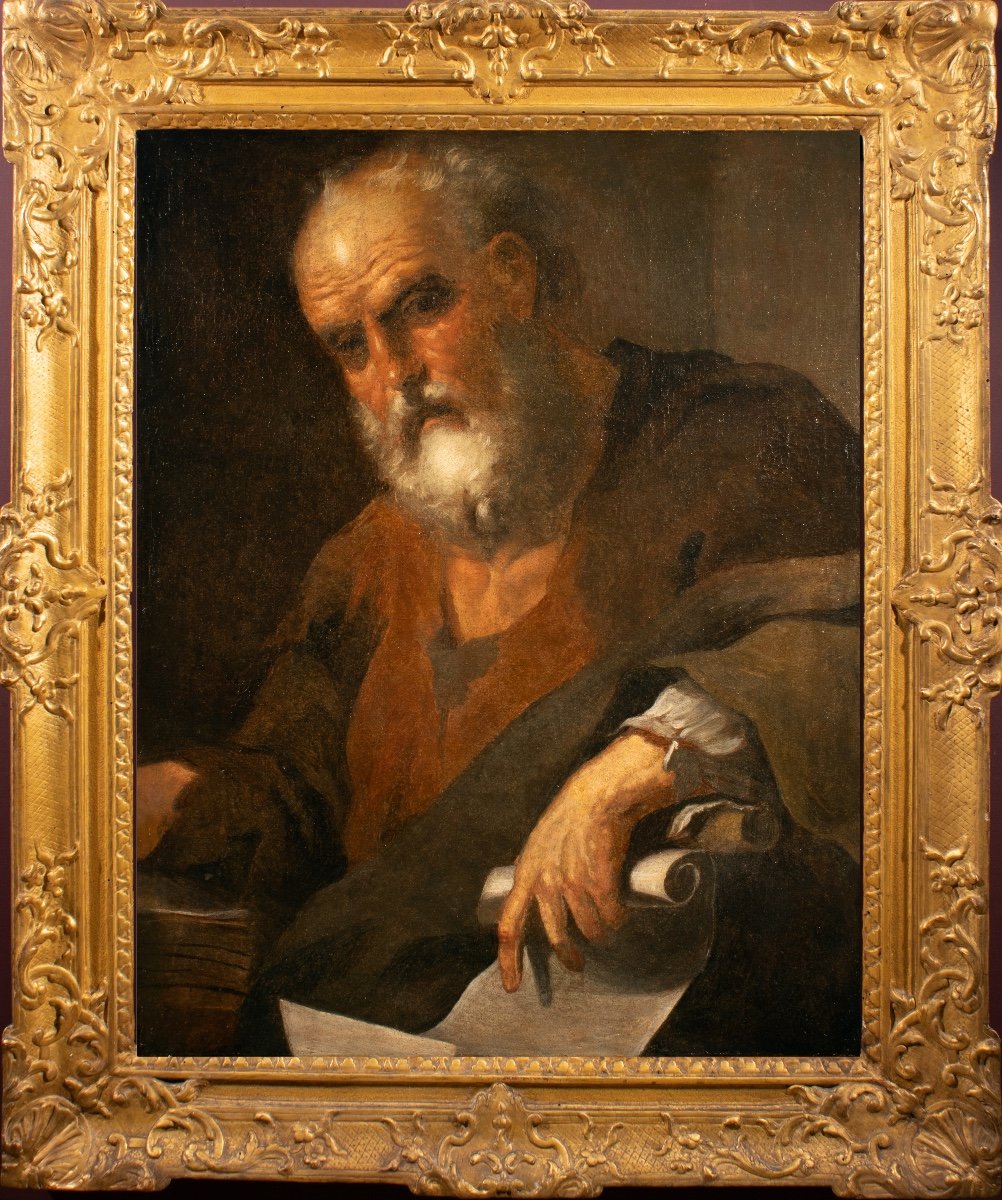 Portrait d’un  philosophe  , entourage de Serodine , Italie début du 17 è siècle 