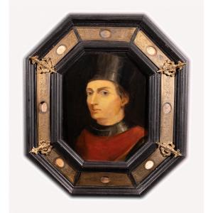 Portrait d’un condottiere de la Renaissance , école Italienne 19 è siècle 