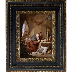 La Tentation de Saint Antoine , atelier  de David Teniers II , Flandre 17 è 