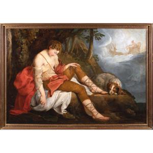 Le sommeil  d’Endymion attribué à Nicolas-René Jollain , époque Louis XV