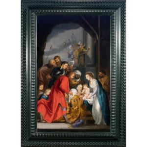 The Adoration Of The Magi, Attributed To Frans Francken III And Workshop, Flanders 17th Century