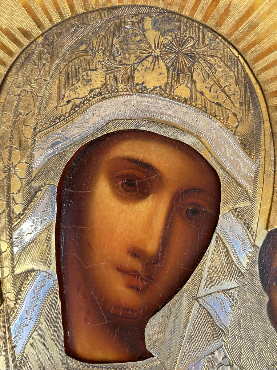 19th Century Icon Mother Of God Russia-photo-6