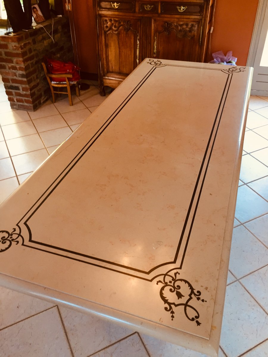 Large Table In Marble And Stone-photo-3