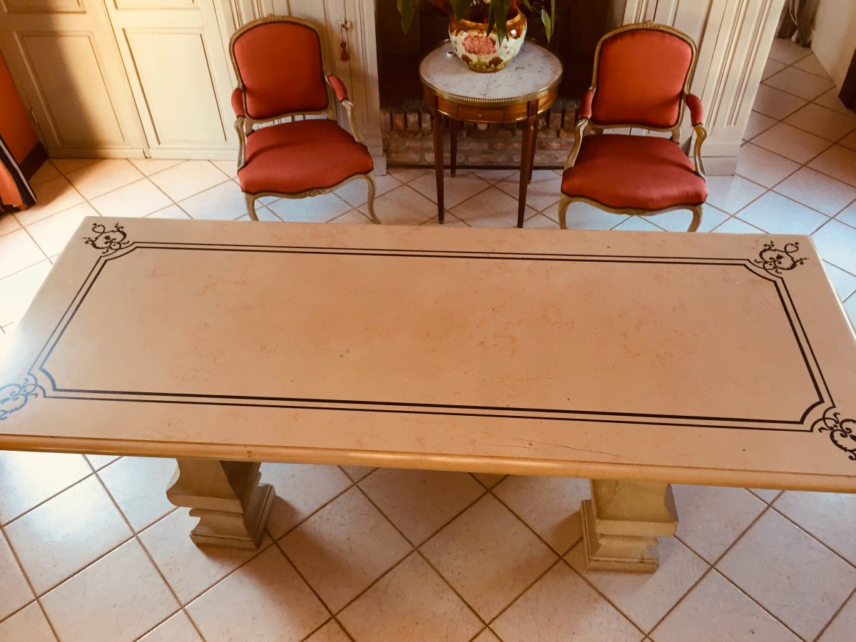 Large Table In Marble And Stone-photo-8