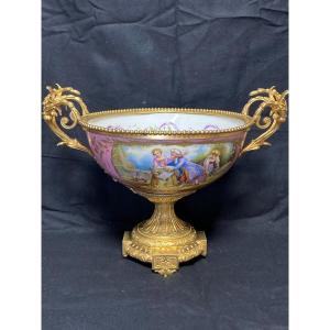 Coupe Sévres et bronze Doré  époque Napoléon III