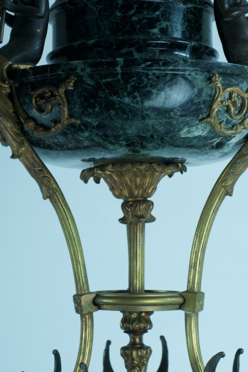 Philippe Thomire Cassolettes Vase Antique Bronze Marbre Femme Aulos Griffon-photo-1