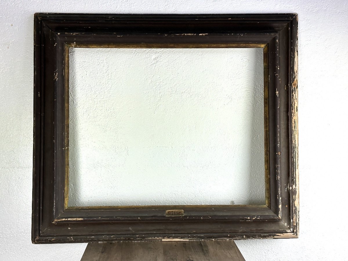 Old Large Frame 19th Format 25 F Inverted Profile Living Room Exhibition Black Gold-photo-4