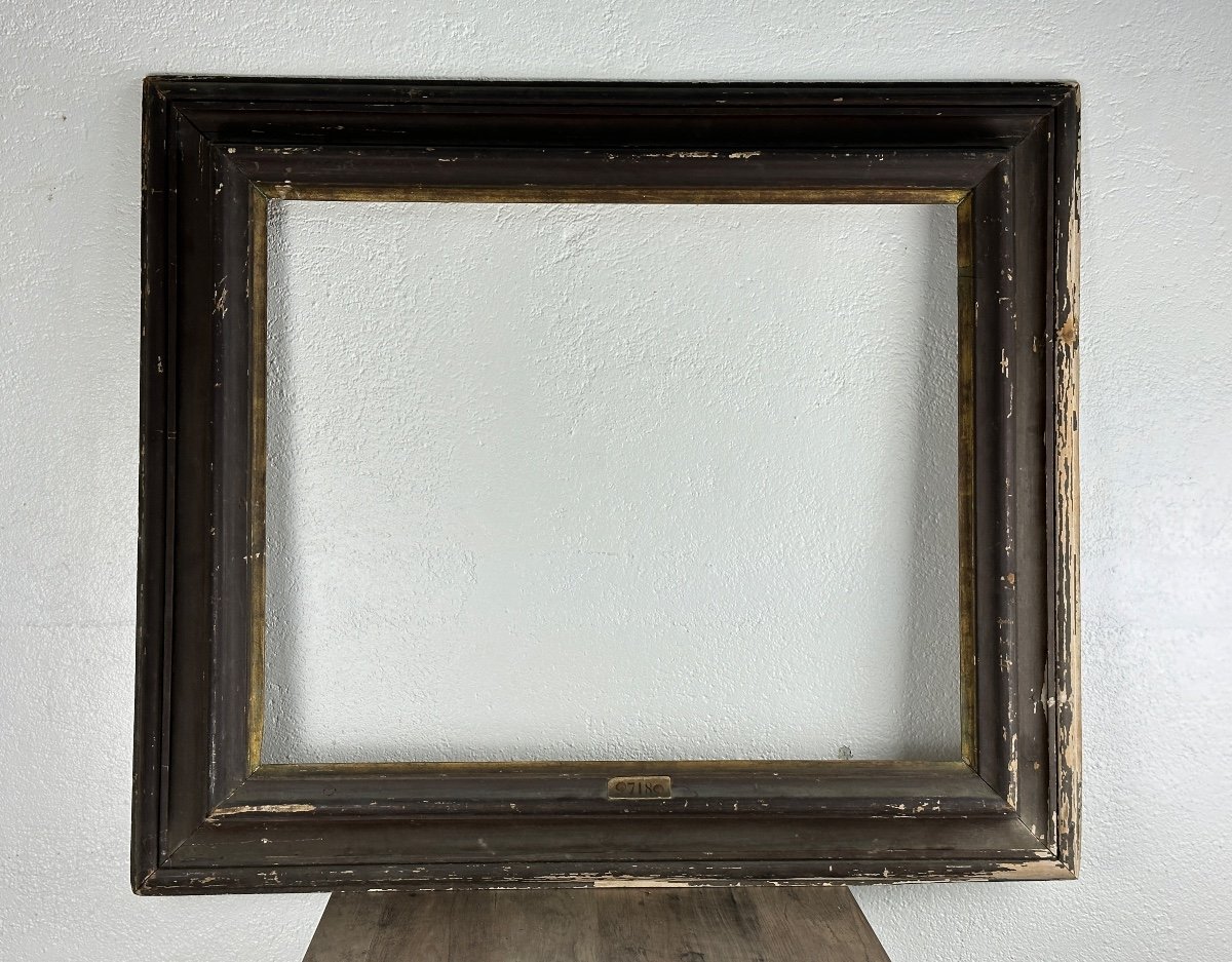 Old Large Frame 19th Format 25 F Inverted Profile Living Room Exhibition Black Gold