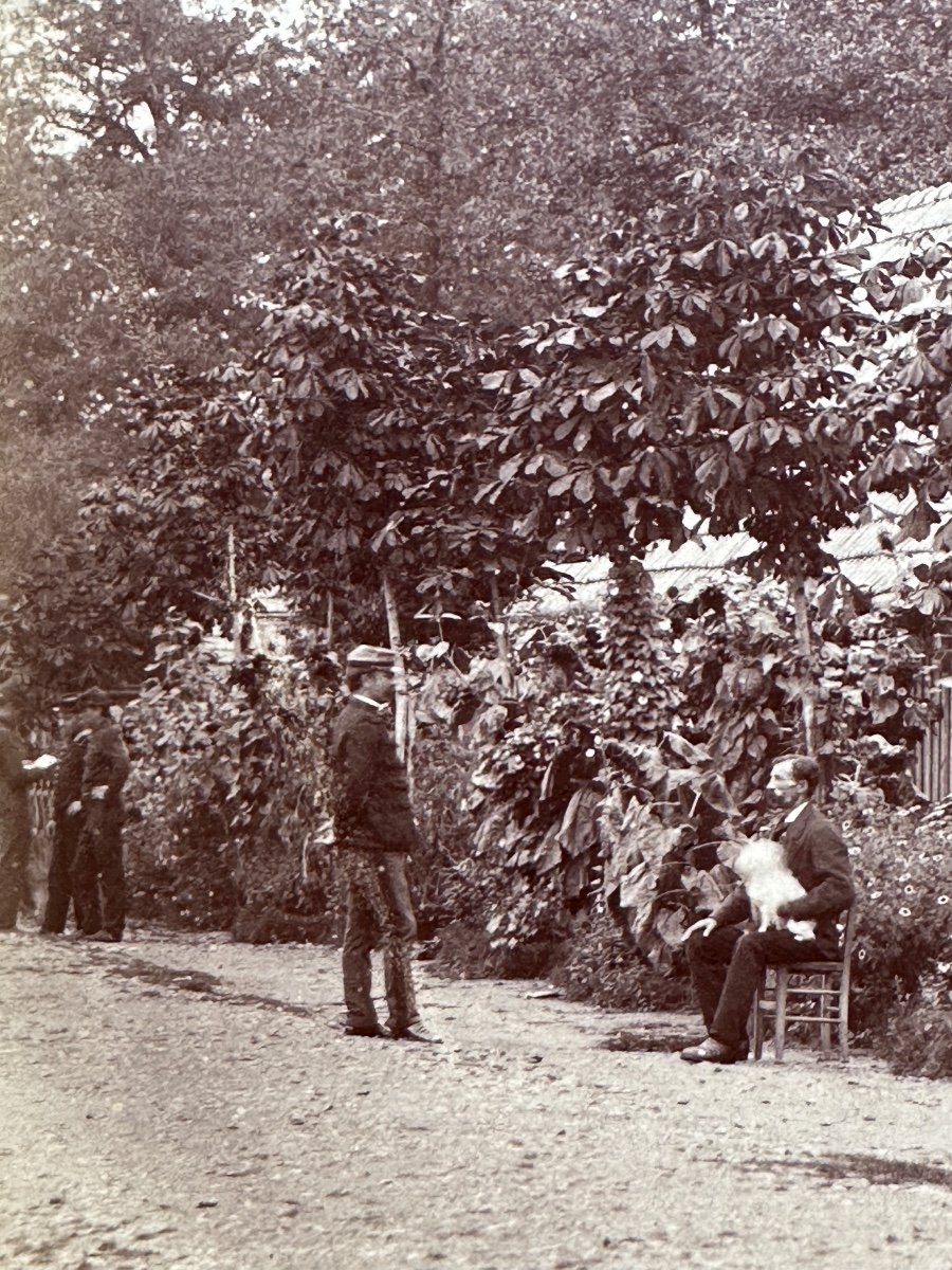 Ancienne Photo Photographie Pierre Petit Commune Paris Garnison Jardin Animé 19e -photo-2
