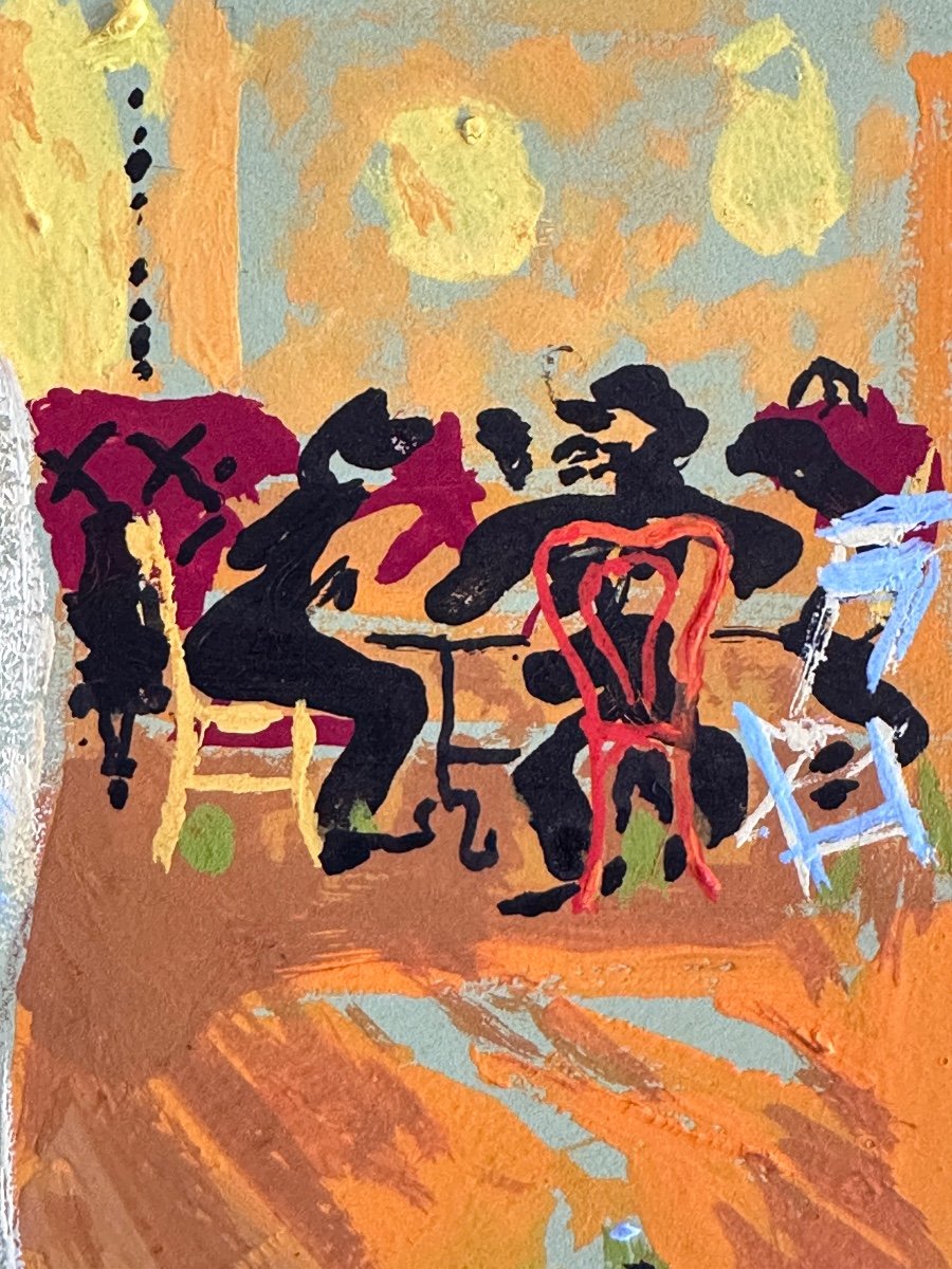 Drawing Jean Terles Anatole France The Revolt Of The Angels Wings Siphon Blue Bar-photo-3