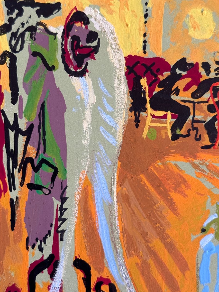 Drawing Jean Terles Anatole France The Revolt Of The Angels Wings Siphon Blue Bar-photo-4