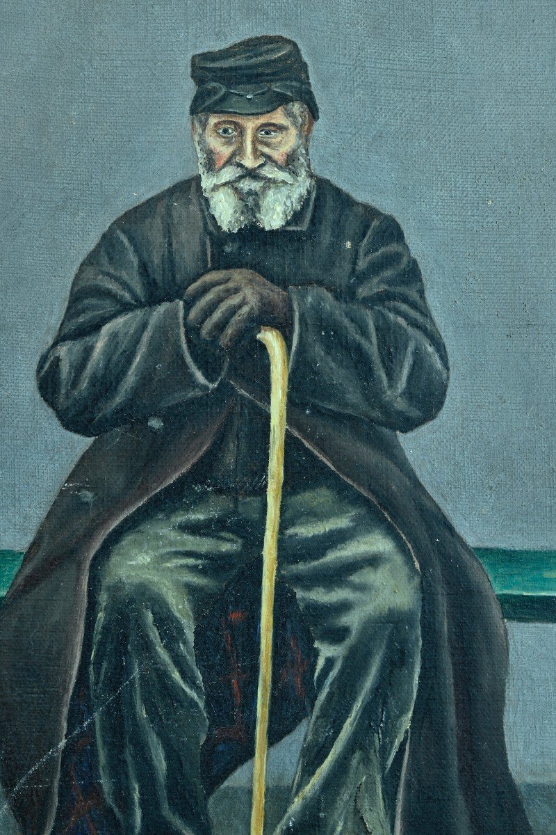 Albert Cordier   Tableau Portrait Du Père Parmentier Journal Paris Montparnasse  19e -photo-4