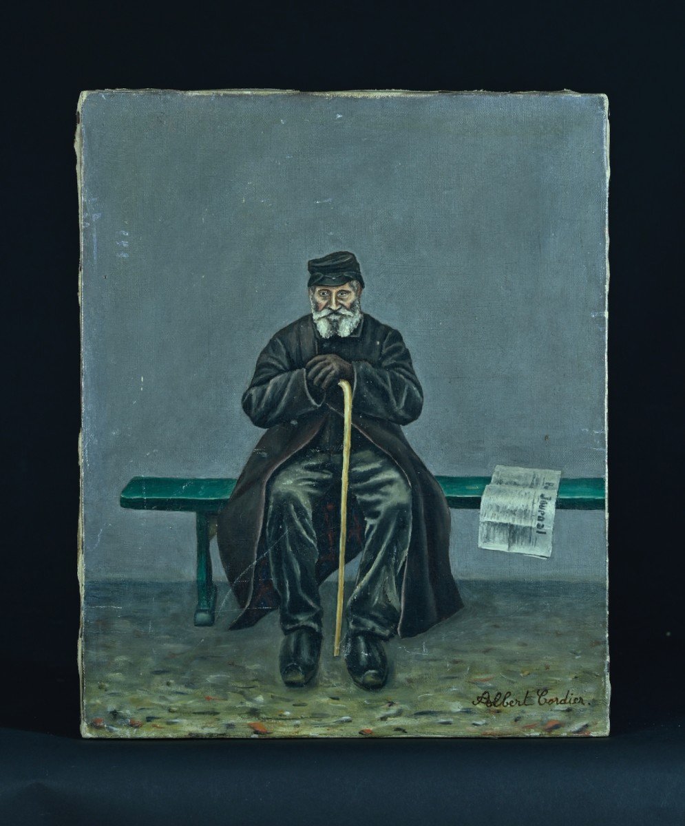 Albert Cordier   Tableau Portrait Du Père Parmentier Journal Paris Montparnasse  19e -photo-5