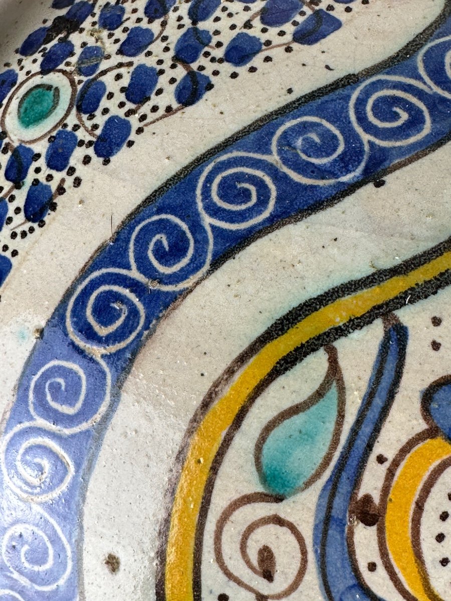 Large Covered Orientalist Jar Potiche Fez Safi Serghini Faience Morocco 65 Cm-photo-1