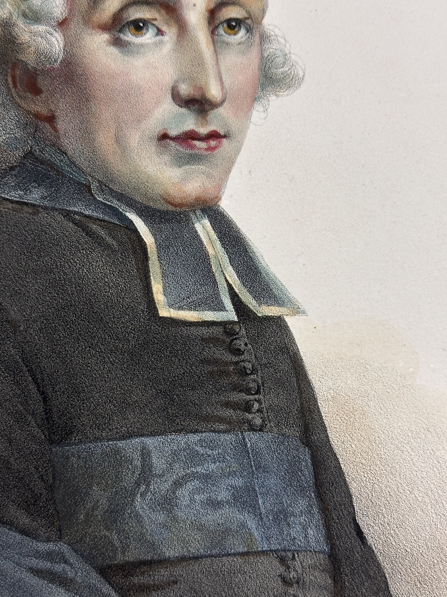 Delpech Ancienne Gravure Portrait Abbé Henry Essex Edgworth  Louis XVI Irlande-photo-3