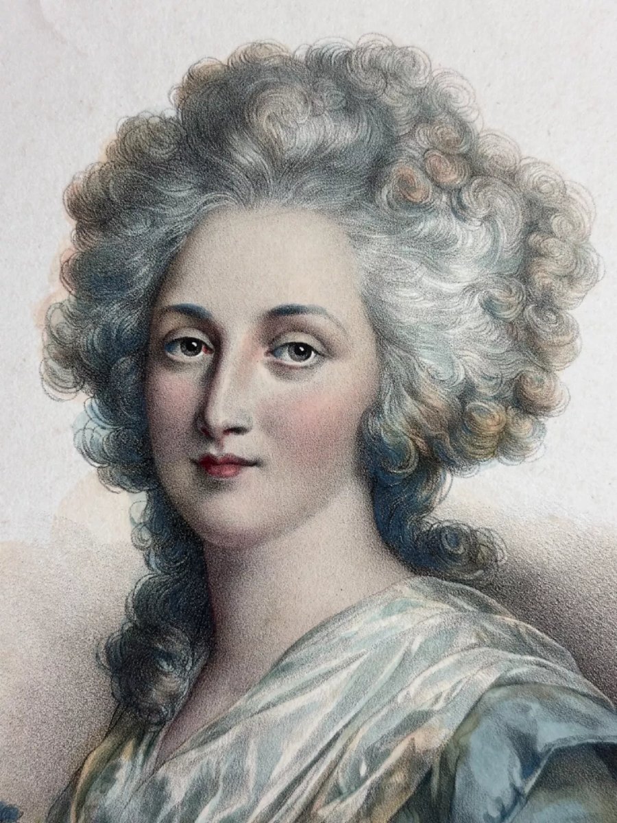 Delpech  Ancienne Gravure Portrait Royal Madame Elisabeth Louis XVI Monarchie-photo-1