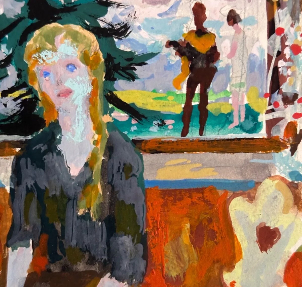  Jean Terles Margaret Kennedy  La Nymphe Au Cœur Fidèle Bohème Portrait gouache livre