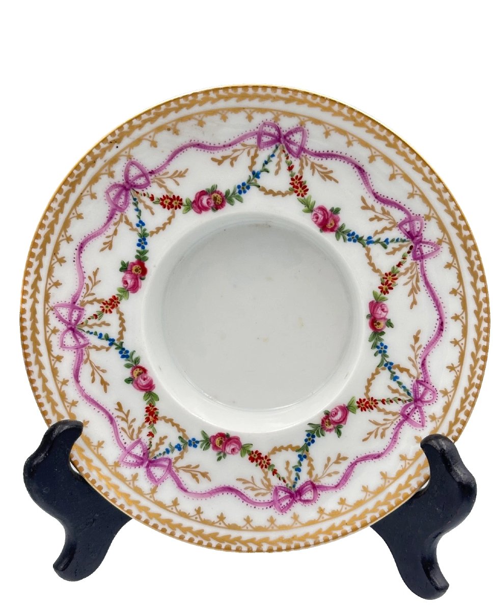 Porcelain Trembleuse Cup, Manufacture Of Queen Marie Antoinette, 18th Century, Thiroux -photo-3