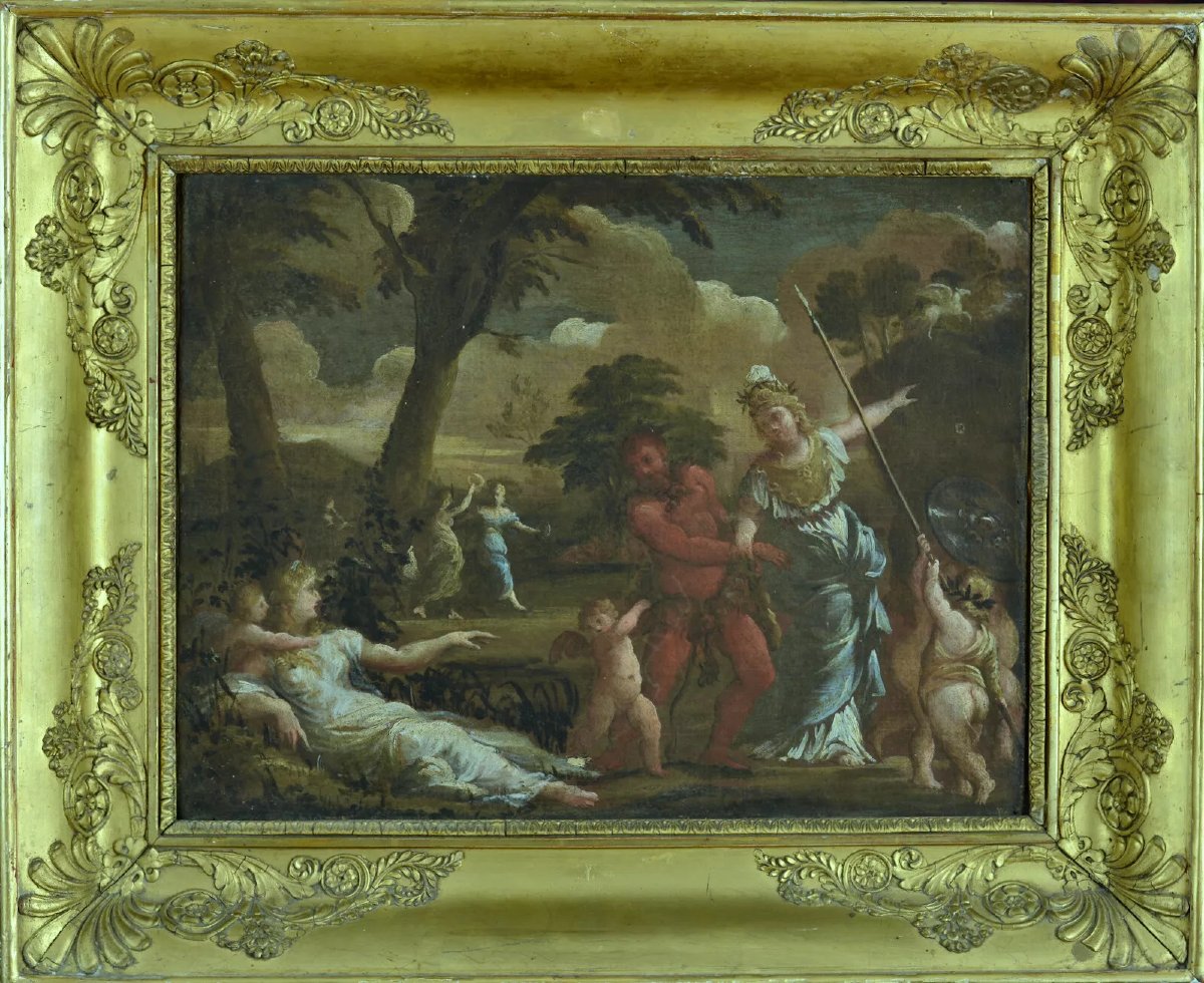 Painting Italy Ancient Rome Scene Mythology Baroque Portrait Pegasus 17th Century Suv. Sebastiano Ricci -photo-1