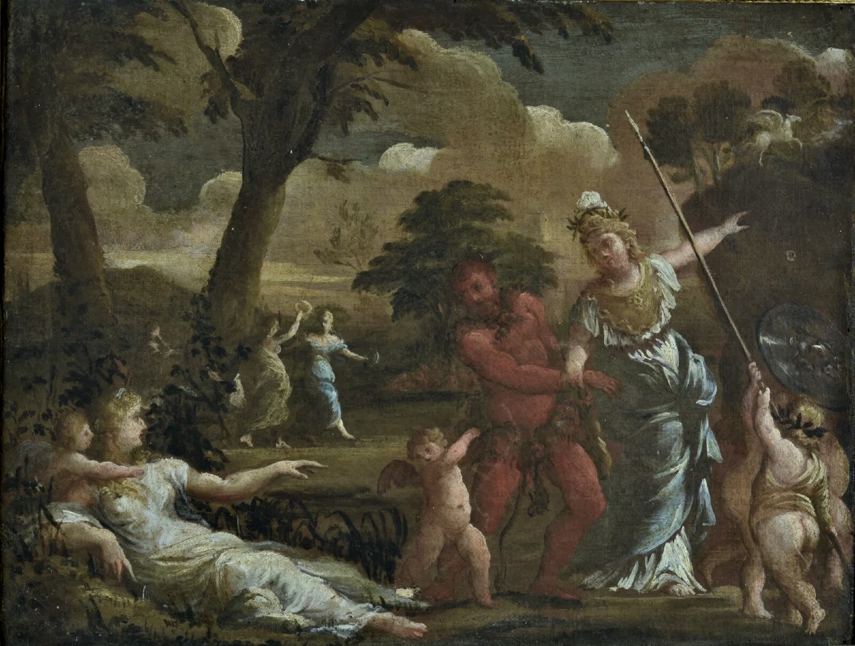 Painting Italy Ancient Rome Scene Mythology Baroque Portrait Pegasus 17th Century Suv. Sebastiano Ricci 